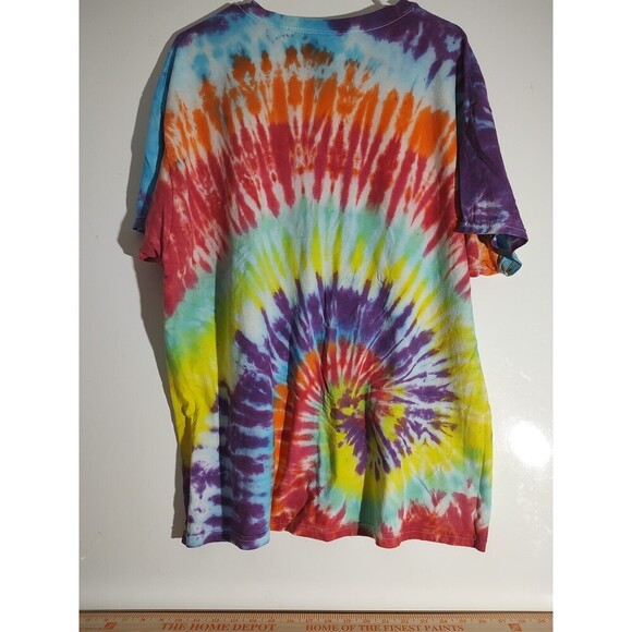 Tye Dye T Shirt OMG Women Hippie Unisex Vtg Multi Color Sz XL Custom Tie Die - Picture 4 of 4